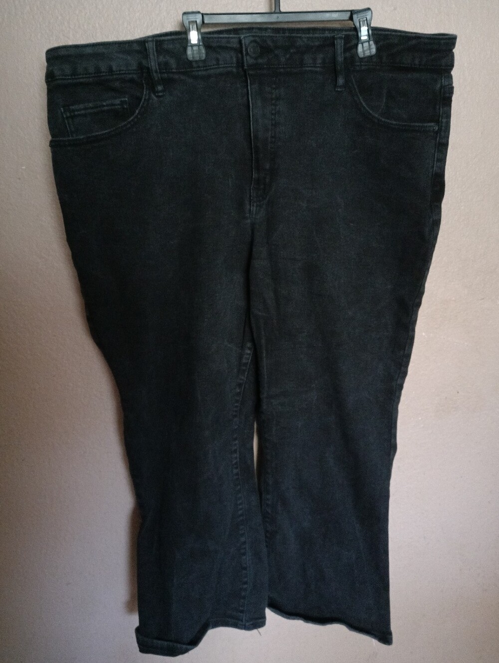 Ava Viv Sz 22W Black Denim Jeans Bootcut